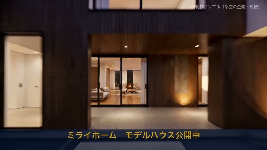 字幕・ナレーション入りに編集した住宅プロモ動画
